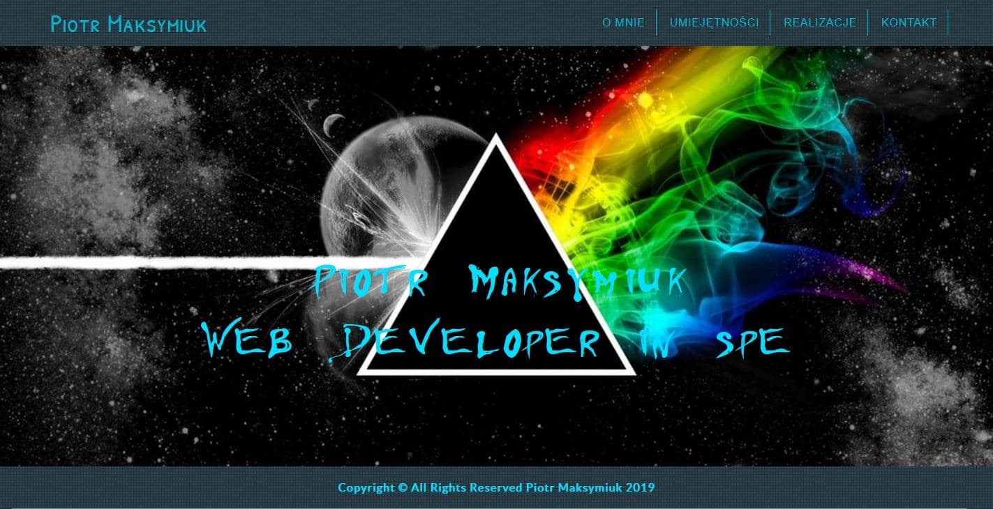 Screenshot of Floydian Portfolio project - slide 1