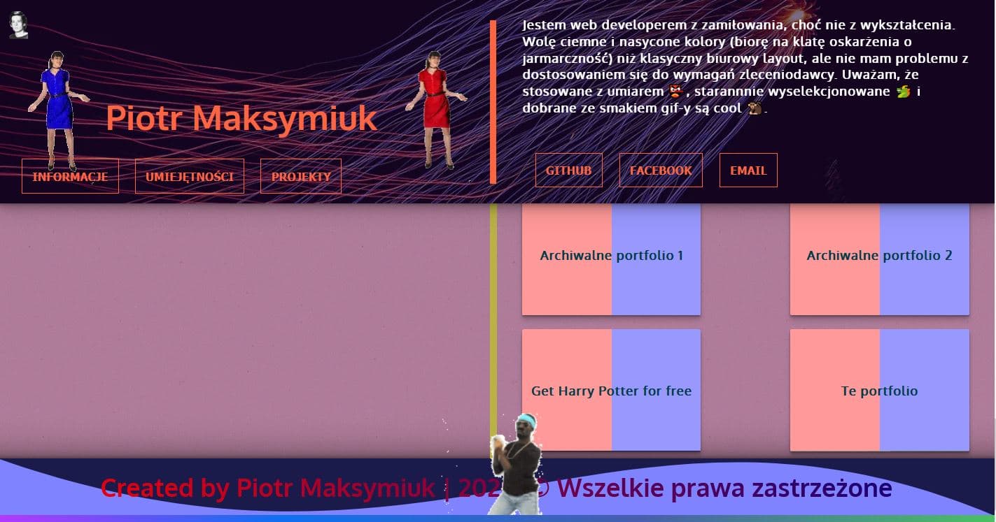 Screenshot of Dancer portfolio project - slide 2