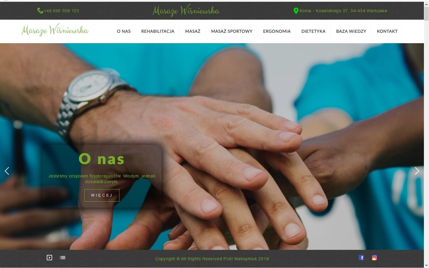 Screenshot of Physioterapy project - slide 1