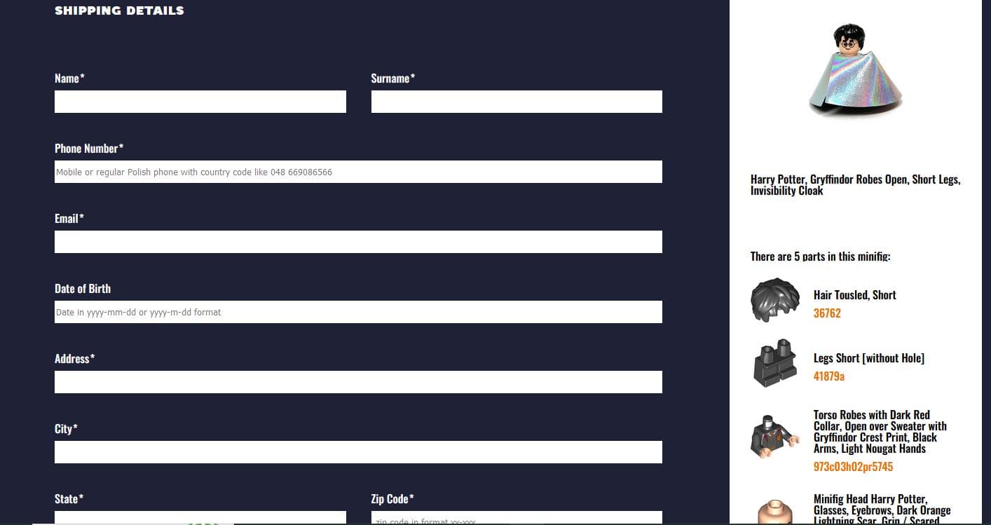 Screenshot of Minifigs project - slide 2